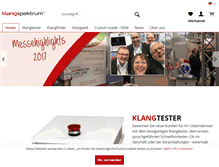 Tablet Screenshot of klangspektrum.de